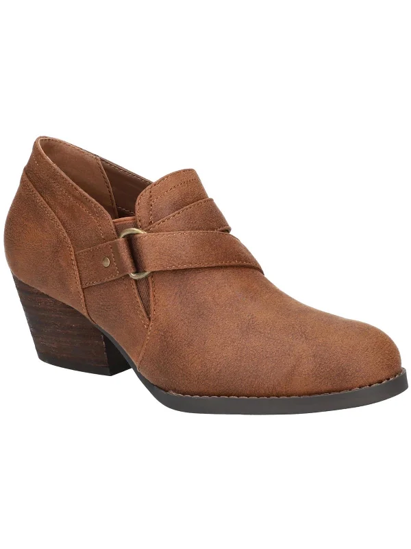 Womens Faux Suede Ankle Booties