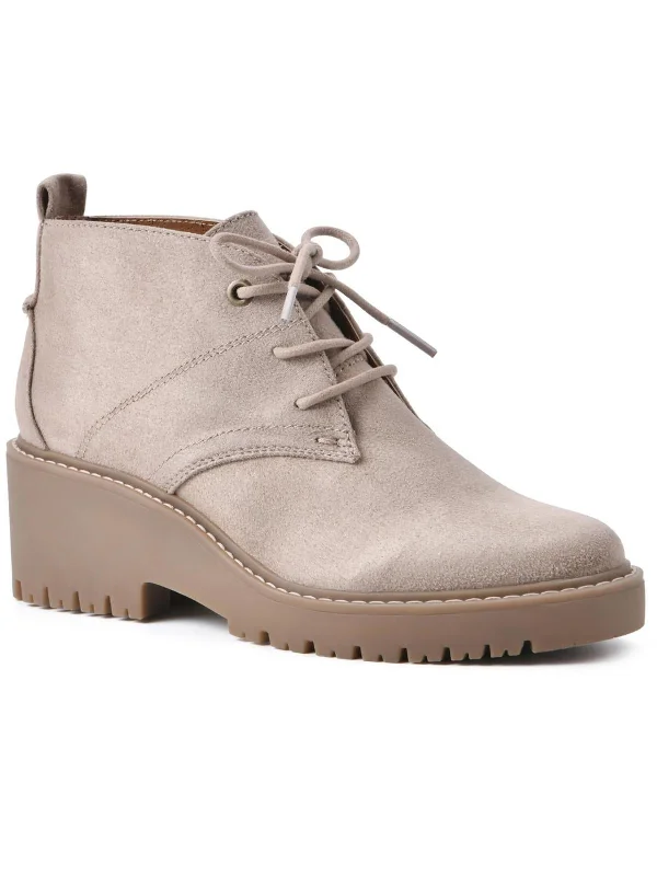 Womens Faux Suede Ankle Booties