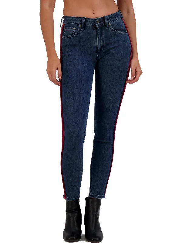 30"" Waist / dark denim-red