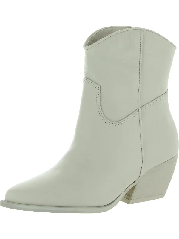 Womens Leather Booties Ankle Boots