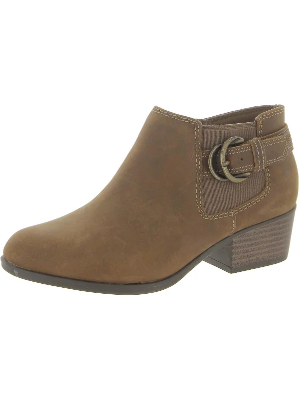 Womens Leather Casual Booties