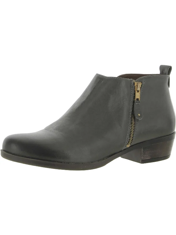 Womens Leather Comfort Booties