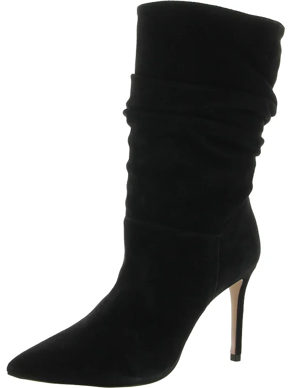 Womens Leather Slouchy Booties