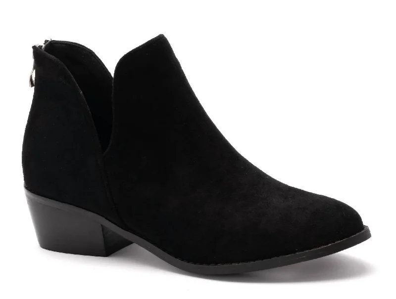 Women's Vanish Bootie In Black Suede