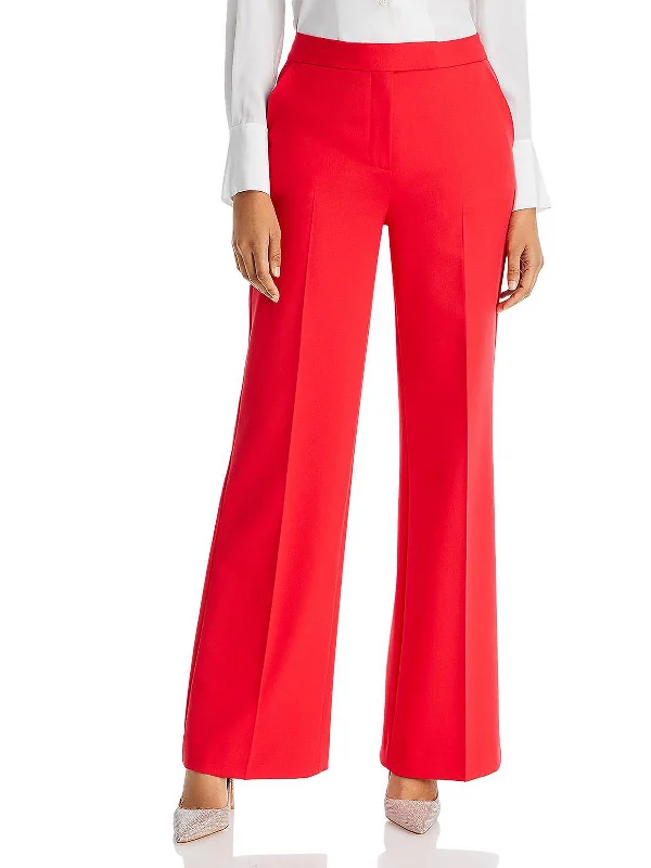 Womens Woven Wide Leg Dress Pants