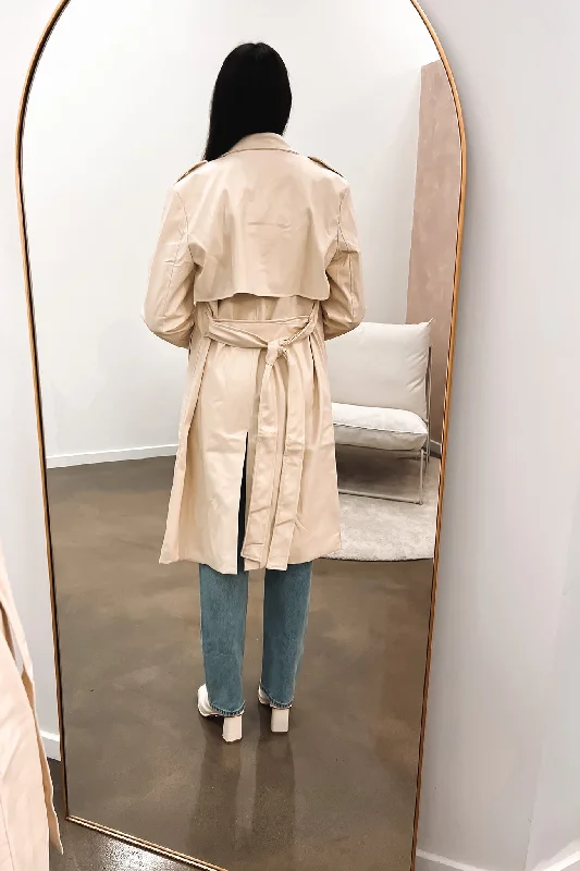 Alexis Vegan Leather Trench Natural