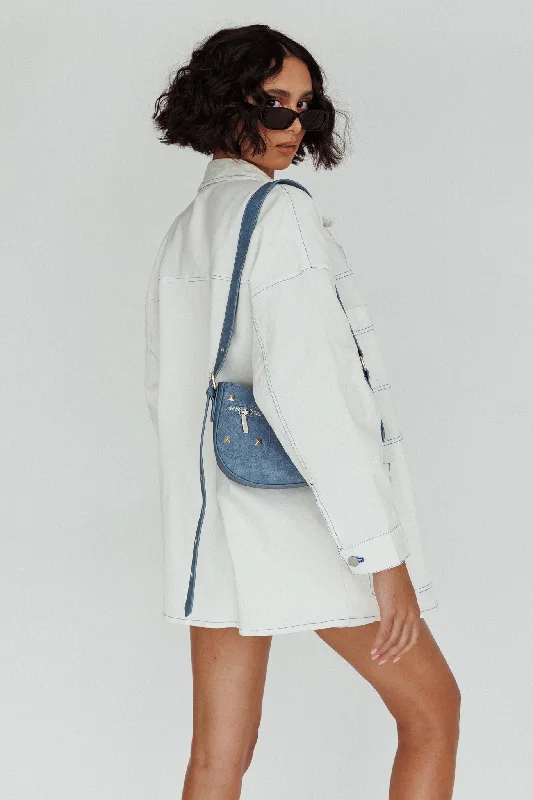 Back Row Oversized Pocket Jacket White