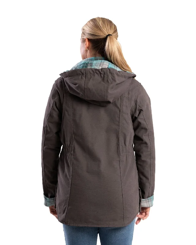 Berne Apparel Womens Softstone Duck Barn Titanium 100% Cotton Jacket