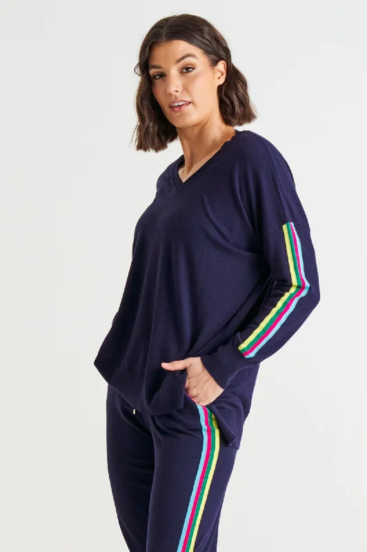 Karina Sweater - Blue Rainbow $50