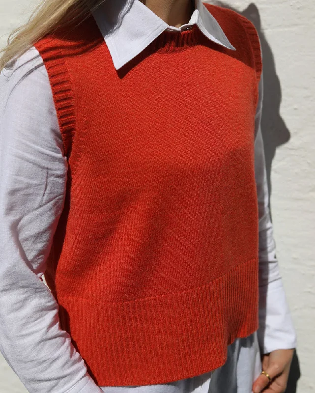 Burnt Orange Tank | Cashmere-Lambswool