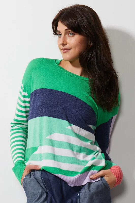 Diagonal Stripe Jumper - Frog