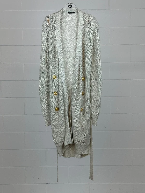 Distressed Shimmer Cardigan