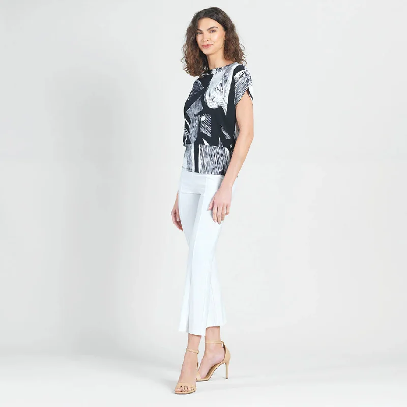 Dolman Short Sleeve Top - Geo Sketch