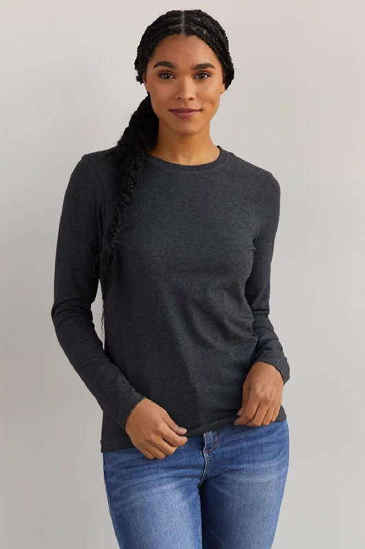 Women's Organic Long Sleeve Crew Neck T-shirt