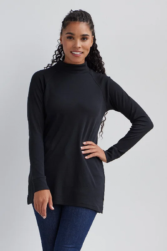 Women's Luxe 100% Organic Cotton High-Neck Tunic