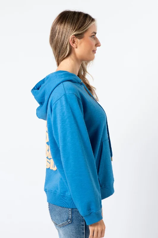 Look On The Bright Side Hoodie - Aqua