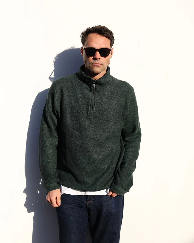 Merino Blend 1/4 zip | Midnight Green