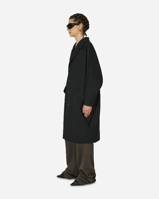 Wool Gabardine Coat Black