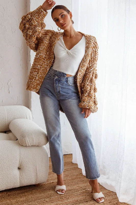 Moscow Chunky Knit Oversized Cardigan Oatmeal