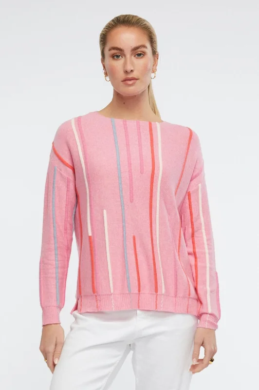 Ottoman Stripe Knitwear - Bubblegum