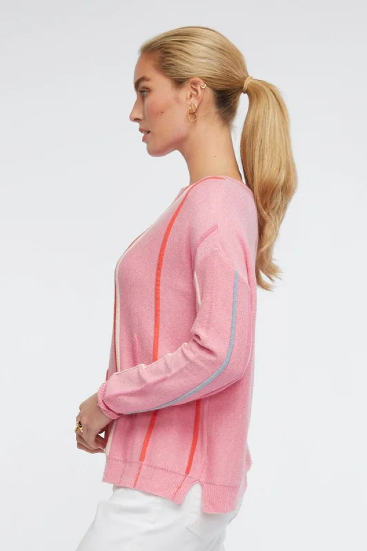 Ottoman Stripe Knitwear - Bubblegum