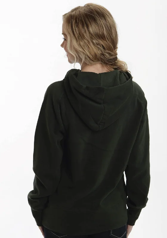 Ouray Womens Forest Green 100% Cotton USA Asymmetric Hoodie