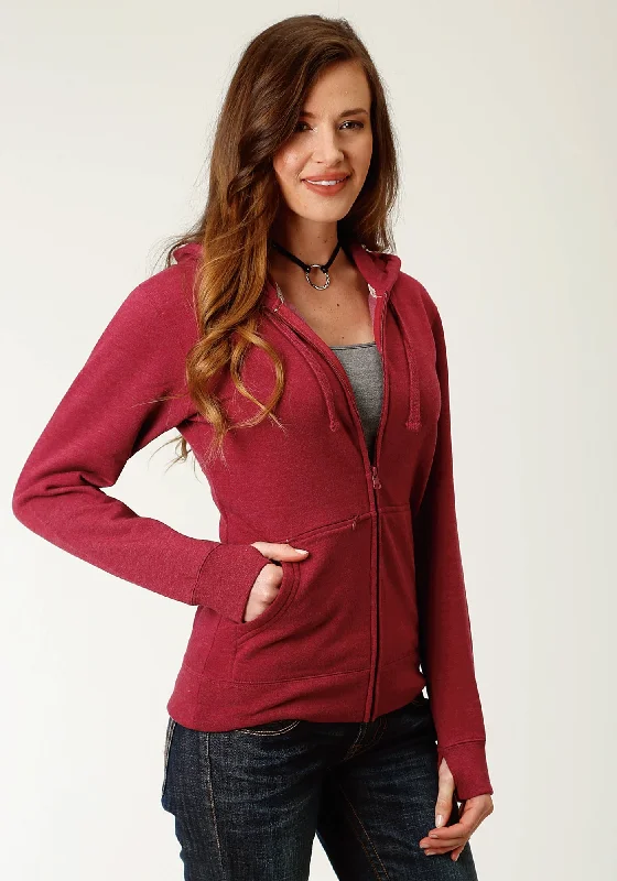 Ouray Womens Wine 100% Cotton USA Zip Hoodie