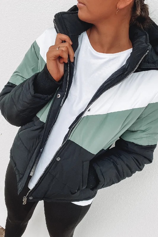 Phoenix Panel Puffer Black