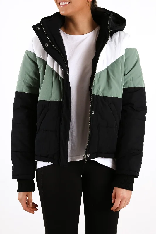 Phoenix Panel Puffer Black