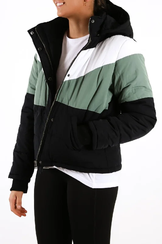 Phoenix Panel Puffer Black