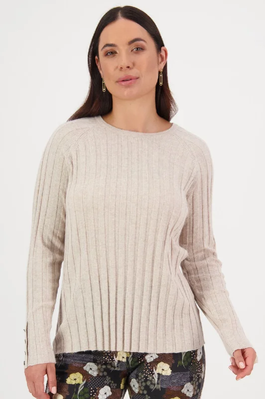 Ribbed Knit - Oatmeal