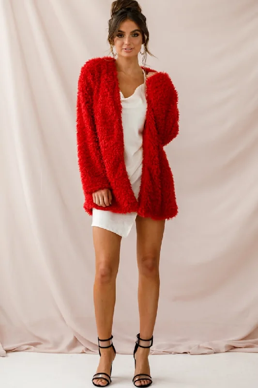 Ronan Fluffy Coat Red