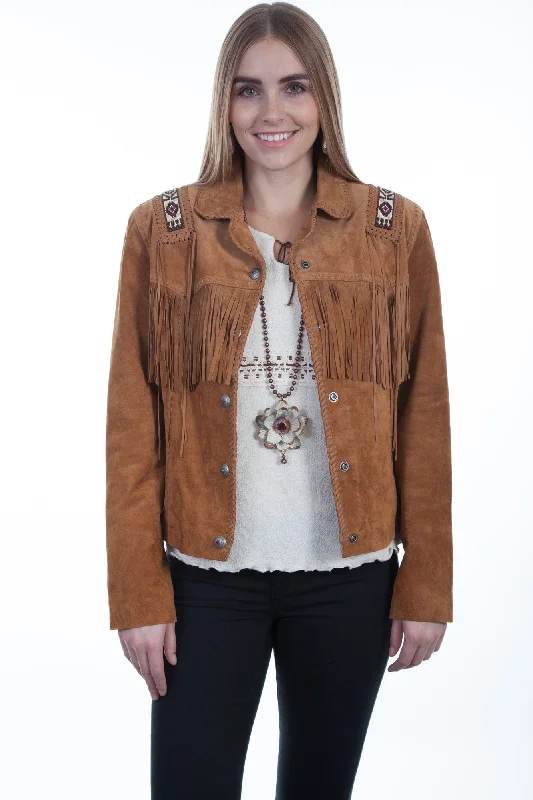 Scully Womens Bourbon Boar Suede Laced Jacket