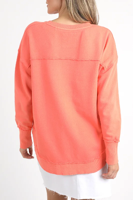 Simplified Sweatshirt - Neon Peach