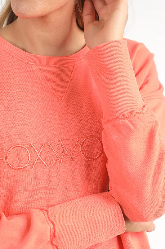 Simplified Sweatshirt - Neon Peach