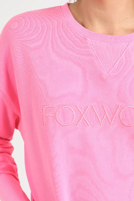 Simplified Sweatshirt - Neon Rose