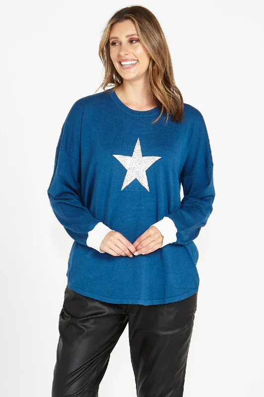 Sophie Knit - Dark Teal Star $50