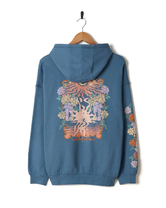 Better Days - Womens Pop Hoodie - Blue