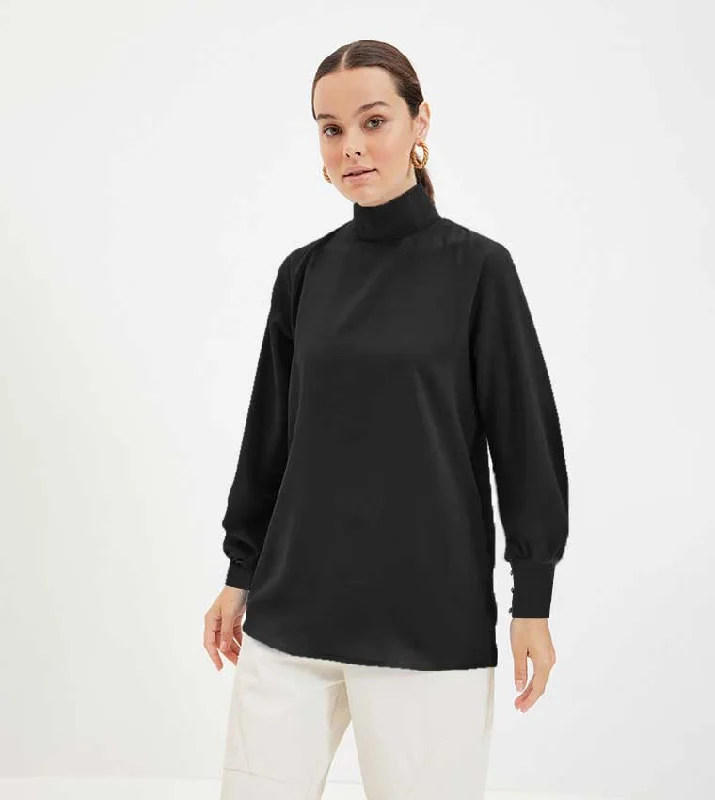 East West  Women's Long Sleeves High Neck Sweatshirt