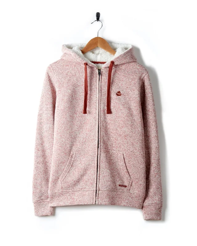 Farley - Womens Borg Lined Hoodie - Pink