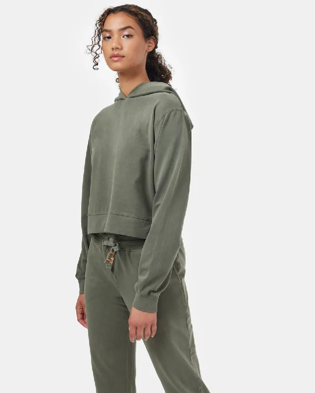 French Terry Cropped Hoodie