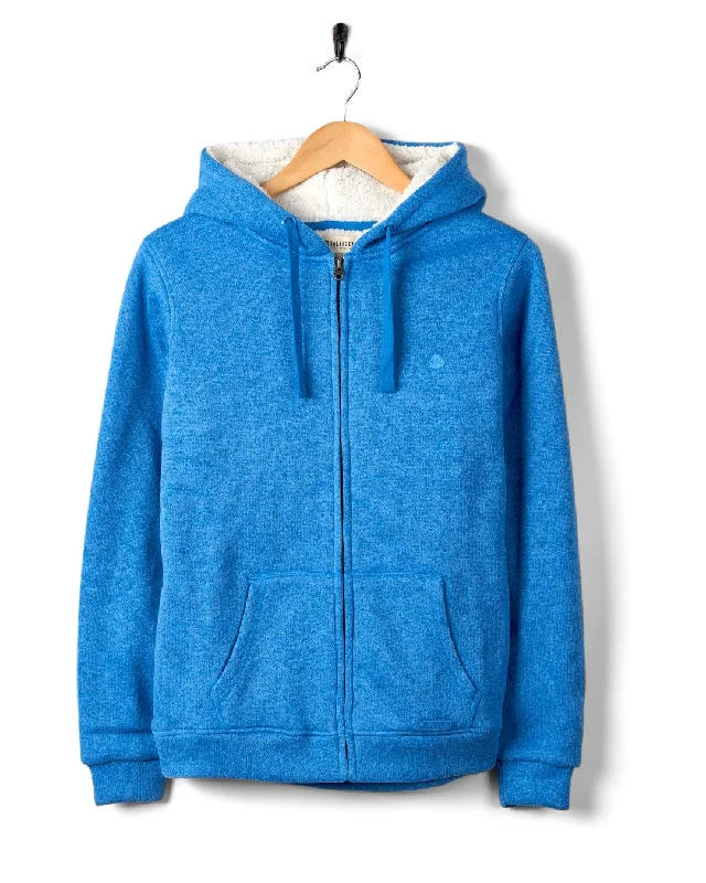 Galak - Womens Fur Lined Hoodie - Blue