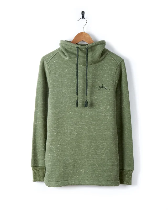 Harper - Womens Longline Pop Sweat - Green