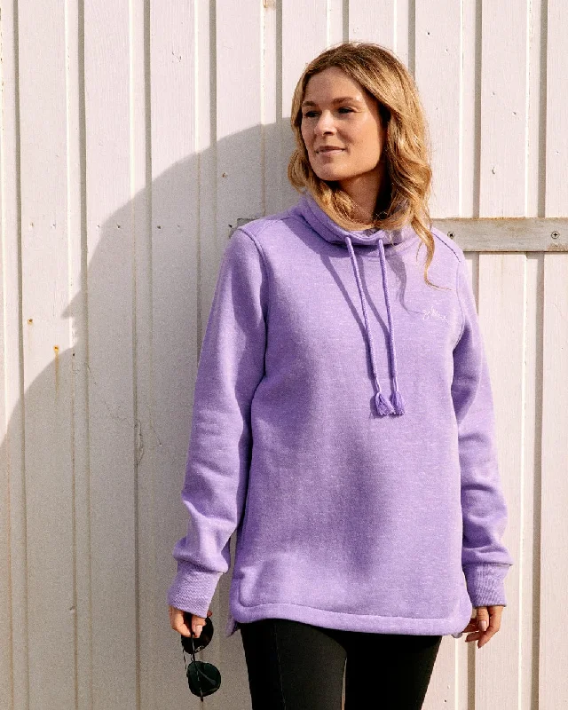 Harper - Womens Longline Pop Sweat - Lilac