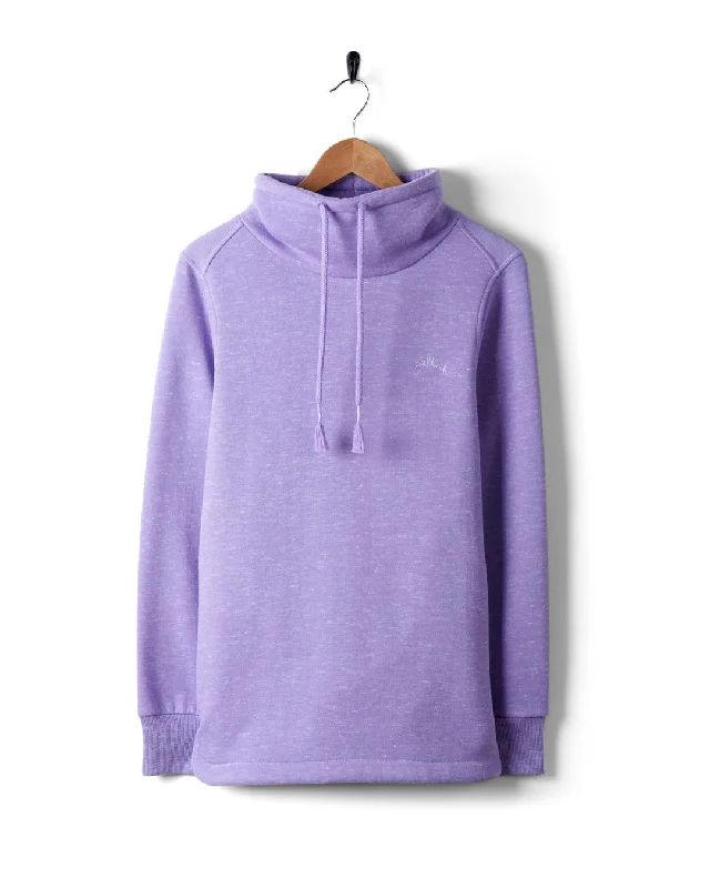 Harper - Womens Longline Pop Sweat - Lilac