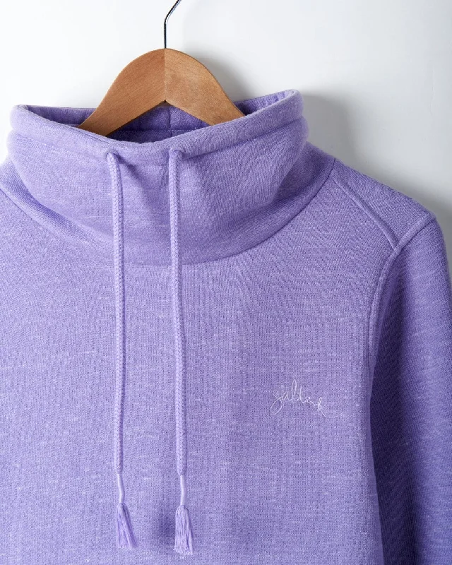 Harper - Womens Longline Pop Sweat - Lilac