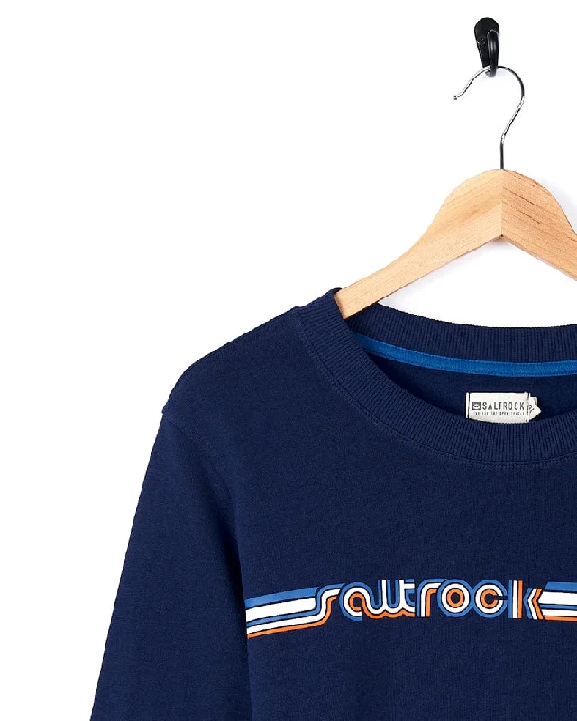 Retro Ribbon - Womens Sweat - Blue