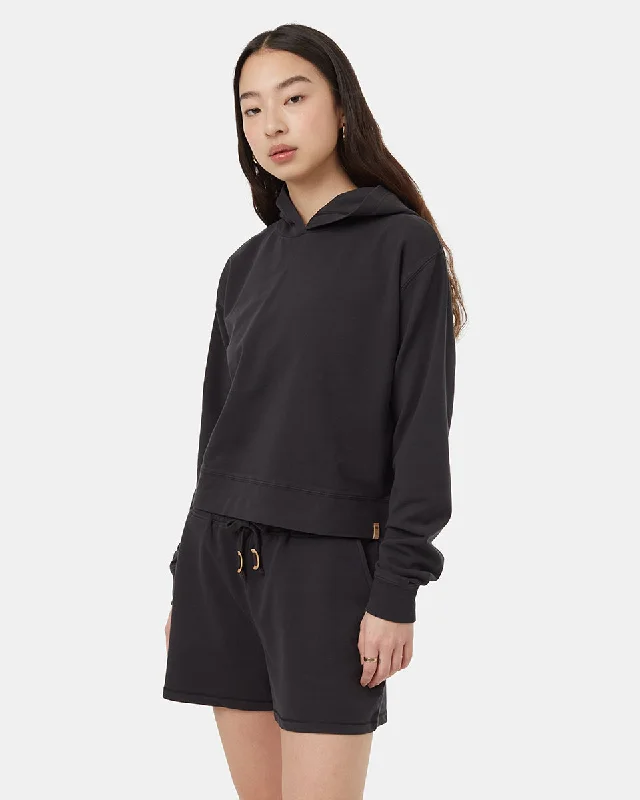 French Terry Cropped Hoodie